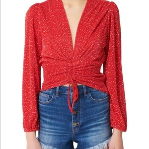 Maje lion red dot top